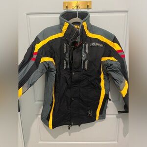 Spyder Black and Grey Ski Jacket Kids Size 20